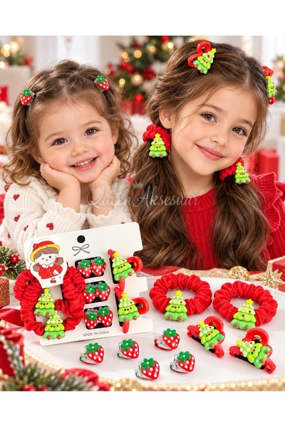 QUEEN AKSESUAR 10-Piece Christmas Fancy Pine Tree Tree Strawberry Clothespin ...