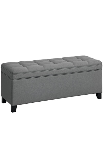 Generic Brand Bancă de depozitare, tapițată, 120x40x48 cm, cu balamale de sig...