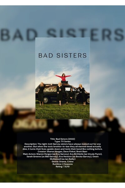 OEM Poster Infografic Surori Rebele Bad Sisters, Design Unic, Carton 250g, A4