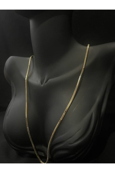 DUUE ACCESSORY Kadın Gold Renk Sade Zincir Kolye Şık Zarif Minimalist Tasarım