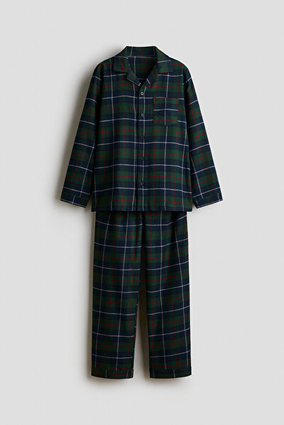 H&M Pamuklu Flanel Pijama Takımı