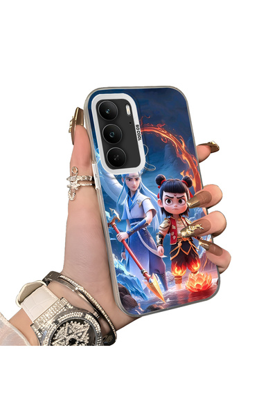 Hontinga حافظة هاتف متوافقة مع Realme C75 مصنوعة من السيليكون بحافة صلبة وخلف...