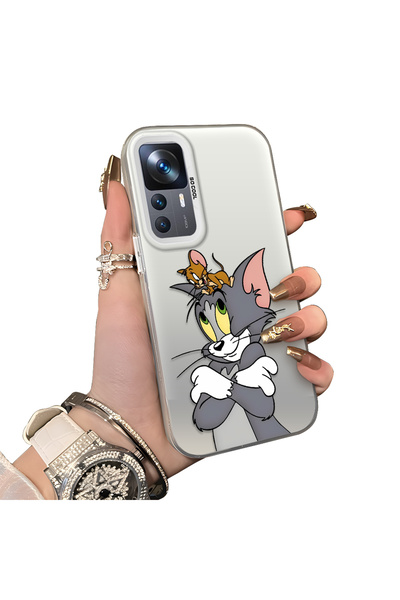 Hontinga Mi 12t Pro Compatible Silicone Edge Hard Back Case Mouse Pattern Cou...