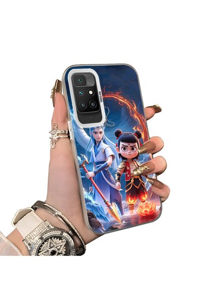 Hontinga حافظة هاتف Redmi 10 2022 متوافقة مع حافة السيليكون الصلبة وغطاء خلفي...