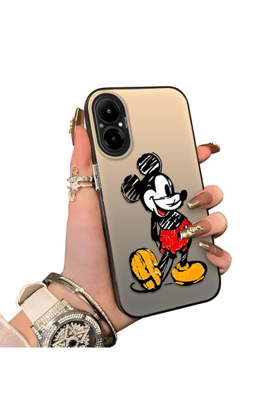 Hontinga Realme 12 Lite Compatible Silicone Edge Hard Back Case Mickey Patter...