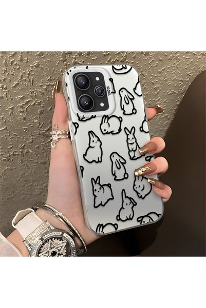 CHICASELUX حافظة Redmi 12 4G/5G المتوافقة مع الأطفال بتصميم أرنب لطيف، حماية ...