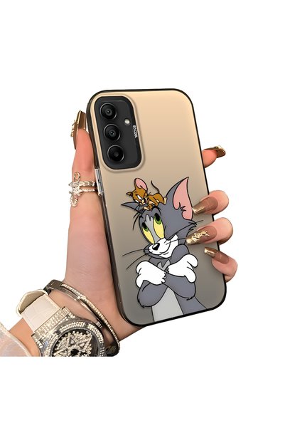Hontinga Samsung Galaxy A15 Compatible Silicone Edge Hard Back Case Mouse Pat...