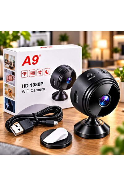 Infiniteea ™   Cameră de supraveghere mini ascunsă WiFi, Model A9, Înregistra...