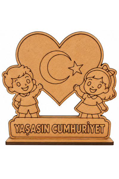 kalpalazer 29 Ekim Cumhuriyet Bayramı Anasınıfı Kreş Etkinlik Boyanabilir Ahş...