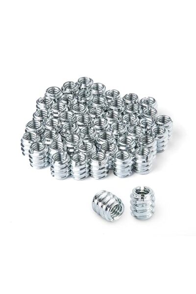 POWERTEC QTI1002 Threaded Inserts for Wood Furniture | Zinc Plated | 1/4”-20 ...