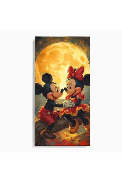 Luxcanva Tablou Canvas Iubire Sub Clar De Luna 70x140 cm pe Sasiu Lemn Mickey...