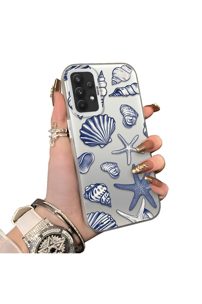 Hontinga Samsung Galaxy A32 Compatible Silicone Edge Hard Back Case Shell Pat...