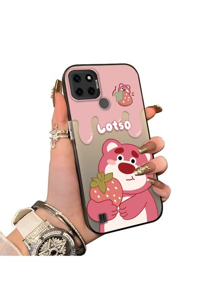 Hontinga Realme C21Y Compatible Silicone Edge Hard Back Case Lotso Patterned ...