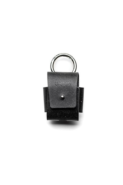 Origin Husă din piele reciclată pentru AirPods 1 și 2, Negru