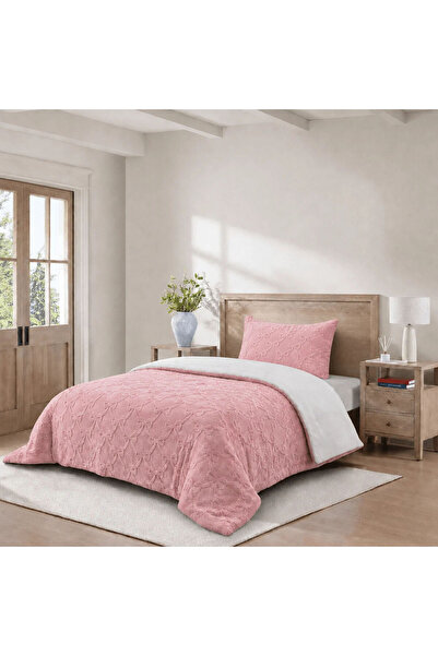 Orange Bed & Bath Bow Comforter | طقم لحاف شتوي فرو مفرد قطعتين