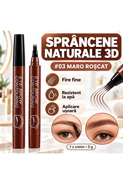 iTin Creion sprancene 3D microblading, rezistent la apa, 5 g, Maro roscat