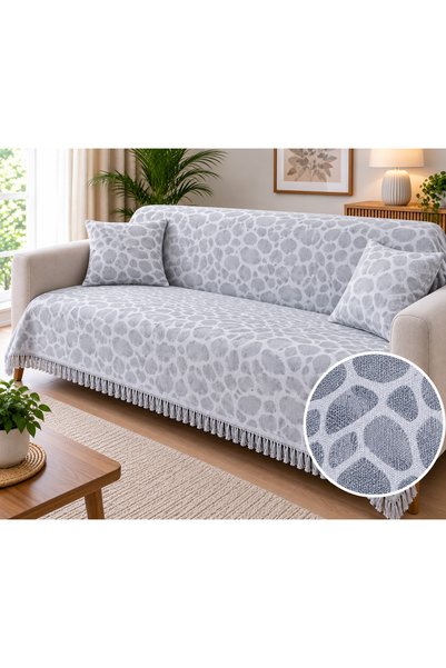 Genel Markalar Keten %100 Pamuklu Çift Taraflı Çekyat&Koltuk Örtüsü 180x220cm