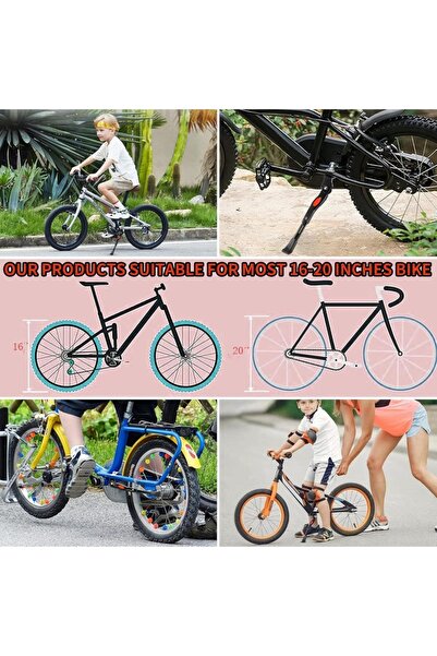 Type-C Cric reglabil pentru biciclete de copii de 16–20 inch, pentru uz casnic, din aliaj de aluminiu rezistent la rugină, cu bază antiderapantă, montare rapidă, negru.