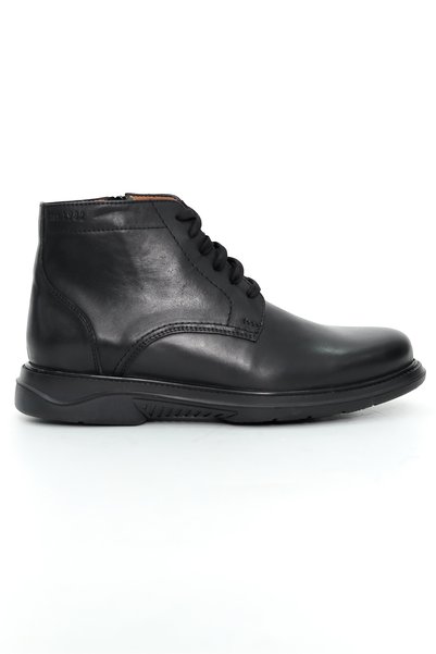 Tuna Genuine Leather Comfort Sole Black Men's Boots - Flex208707