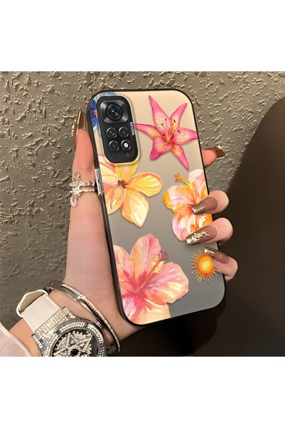 CHICASELUX حافظة هاتف متوافقة مع Redmi Note 11/Note 11S بنمط الأزهار الاستوائ...
