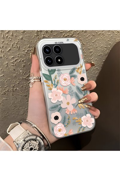 CHICASELUX حافظة هاتف Poco F8 Pro 5G متوافقة مع زهرة الربيع الوردية ونمط الأو...