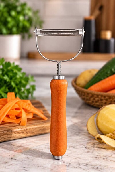 VENON Wooden Handle Y-Soyacak | | Multi-Purpose Serrated Vegetable Fruit Peel...