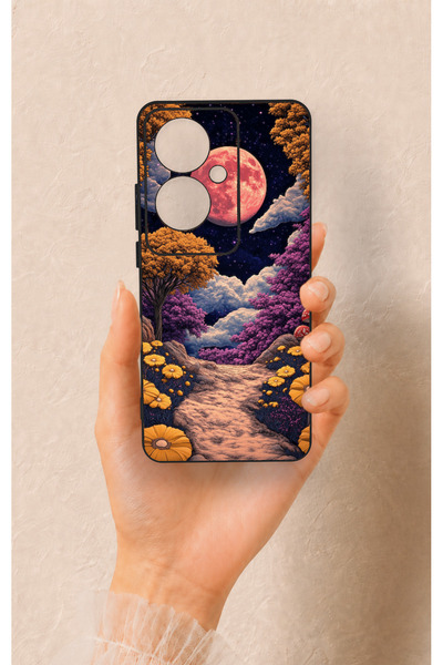 Vip Case Oppo Reno 11F Compatible Magical Forest Pattern Silicone Case