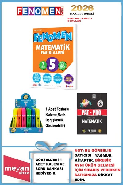 Fenomen Yayıncılık 5.SINIF FENOMEN MATEMATİK FASİKÜL SETİ (1-2-3-4-5-6. SAYILAR)
