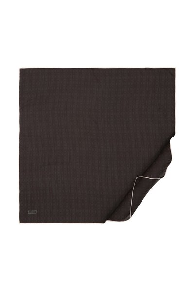 ipekevi Dört Mevsim Monogram Eşarp 04358-Küllü Kahve