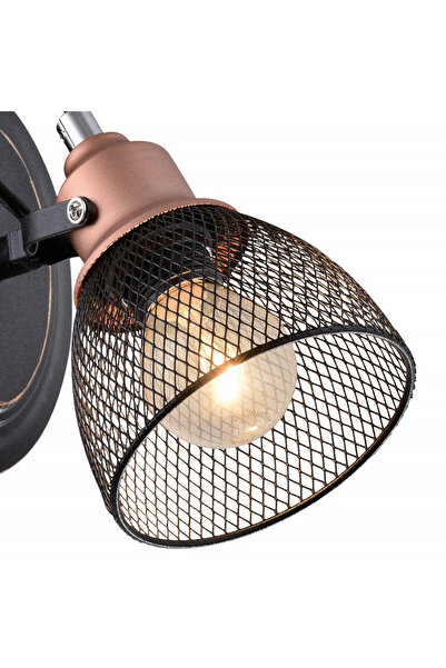 Klausen Aplică de perete Urban KL 6849, 1xE14, negru+cupru, IP20