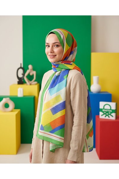 United Colors of Benetton Benetton Viscose Shawl - Fiore - 1012-005 - Green
