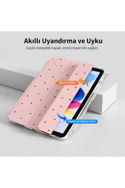Alfa MEC Huawei Matepad 11.5s / Air /11.5 Inç / Papermate 2023 2025 Uyumlu Uyumlu Desenli Mars Kalem Bölmeli Kılıf