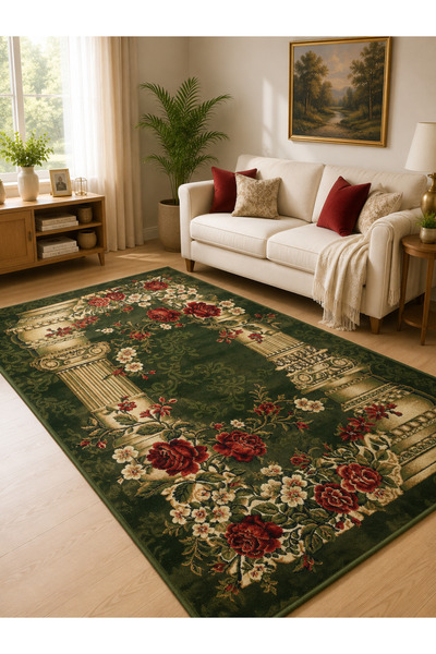 Lotos Carpet - Green - Machine Carpet