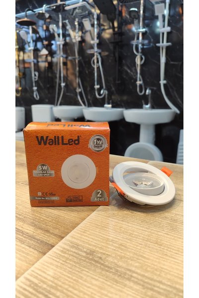 WallLed 5 Adet 5 Watt Beyaz Kasa Beyaz Işık Led Spot Mercekli 6500K Yüksek Işık Yüksek Lümen