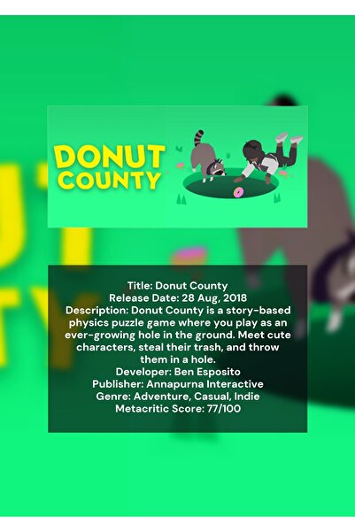 OEM Poster Infografic Comitatul Gogoasa, Joc Video Indie, Carton 250g, A4