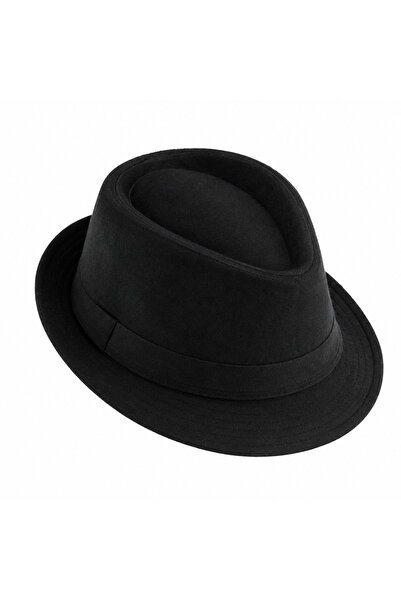 LilyMoon Siyah Klasik Fedora Fötr Şapka - Tarzı Erkek Şapka - Parti Kostüm Şa...