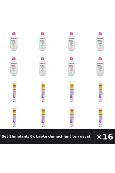 ELMIPLANT Set Elmiplant: 8x Lapte demachiant ten uscat si sensibil Skin + Dis...