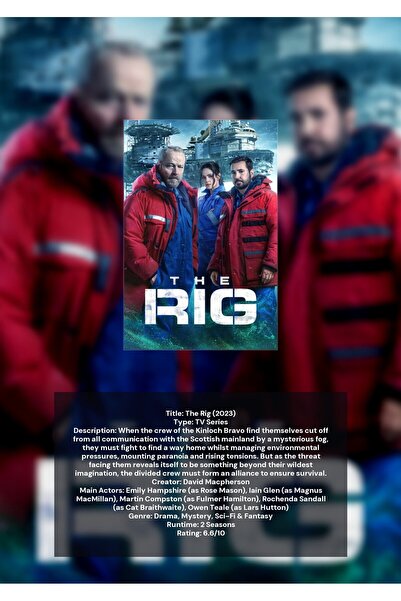 OEM Poster Infografic Platforma Petroliera The Rig, Design Tehnic Detaliat, C...