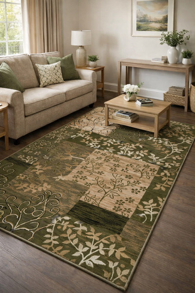 Lotos Carpet - Green - Machine Carpet