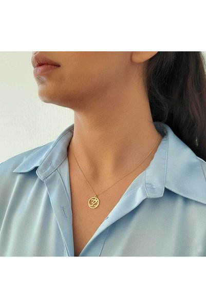 G&T JEWELS Κολιέ Ομ από μασίφ χρυσό 14 καρατίων