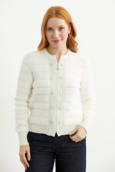 Sementa Women's Knitwear Jacket - Bone