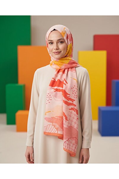 United Colors of Benetton شال فيسكوز بينيتون - فيوري - 1010-019 - سالمون