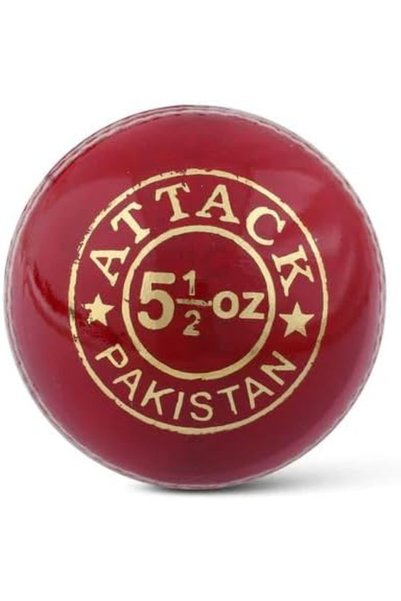 Caapmony CA Attack Red Leather Cricket Ball, Junior Size, 4-Piece Constructio...