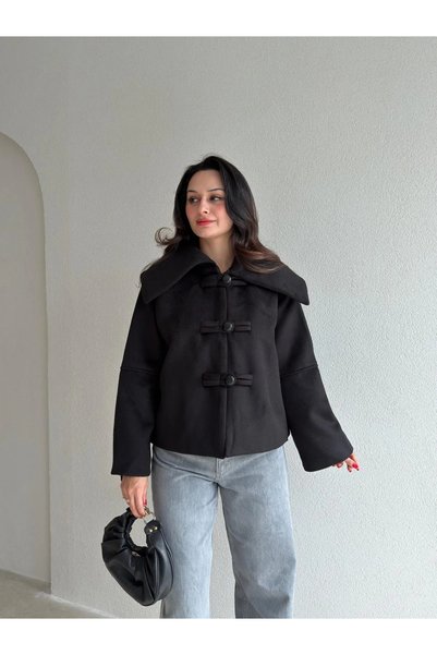 Mooi Butik GREGOR Kaşe Ceket 5717 - Siyah