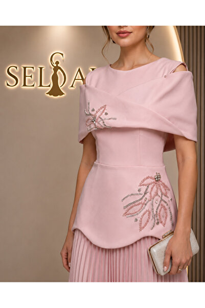 SELSAL Luxury Rosita Pleated Dress - Pink