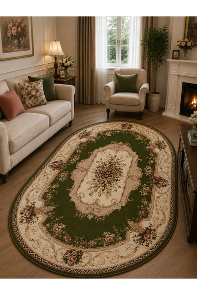 Lotos Carpet - Green - Machine Carpet