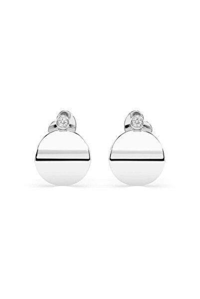 G&T JEWELS Μινιμαλιστικά Σκουλαρίκια από Μασίφ Χρυσό με Στρογγυλό Διαμάντι – ...