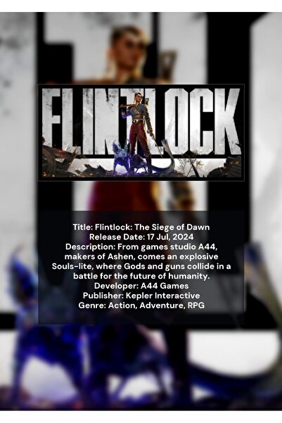 OEM Poster Infografic Flintlock: The Siege of Dawn, Joc Video RPG, Carton 250...