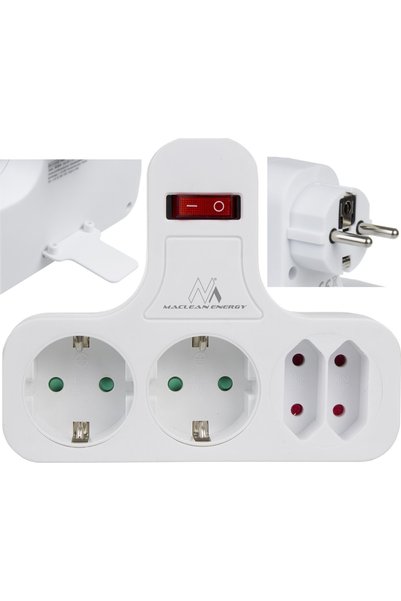 Maclean 4x priză electrică cu întrerupător tip F MCE224 G