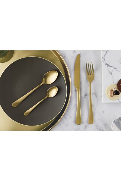 Amefa 24 PIESE AUSTIN TENDINȚĂ AURIE VINTAGE PENTRU 6 PERSOANE AURIU MODERN